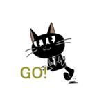 紳士な黒猫ドリル（個別スタンプ：4）