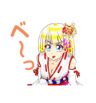頑張る巫女お姉さん 12（個別スタンプ：25）