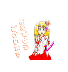 頑張る巫女お姉さん 12（個別スタンプ：31）