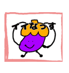 山形弁の敬語。ナスのなっすー（個別スタンプ：7）
