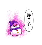 闇堕ち雪だるま（個別スタンプ：1）