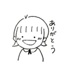 てがきの女の子（個別スタンプ：1）