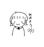 てがきの女の子（個別スタンプ：3）