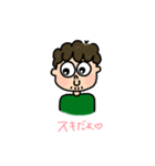 ちょび髭の男の子★（個別スタンプ：7）
