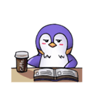 紫ペンギンの日常生活（個別スタンプ：2）