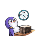 紫ペンギンの日常生活（個別スタンプ：4）