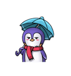 紫ペンギンの日常生活（個別スタンプ：5）