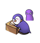 紫ペンギンの日常生活（個別スタンプ：7）