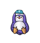 紫ペンギンの日常生活（個別スタンプ：11）