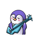 紫ペンギンの日常生活（個別スタンプ：12）