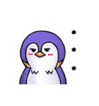 紫ペンギンの日常生活（個別スタンプ：15）