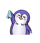 紫ペンギンの日常生活（個別スタンプ：16）