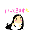 真ん中分け少女のお迎え（個別スタンプ：5）