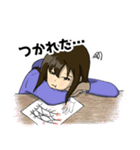 紫パーカーの医学部ちゃん basic（個別スタンプ：3）
