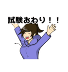紫パーカーの医学部ちゃん basic（個別スタンプ：5）