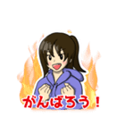 紫パーカーの医学部ちゃん basic（個別スタンプ：12）