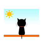 black cat tete 日常動作編（個別スタンプ：1）
