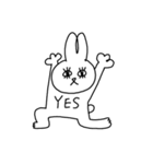 無表情なうさぎの挨拶（個別スタンプ：2）