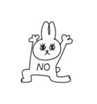 無表情なうさぎの挨拶（個別スタンプ：3）