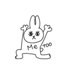 無表情なうさぎの挨拶（個別スタンプ：15）