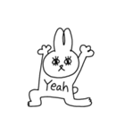 無表情なうさぎの挨拶（個別スタンプ：17）