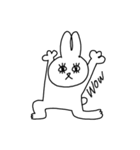 無表情なうさぎの挨拶（個別スタンプ：21）