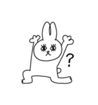 無表情なうさぎの挨拶（個別スタンプ：23）