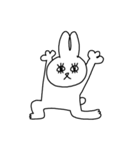 無表情なうさぎの挨拶（個別スタンプ：24）