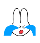 天才画伯が描いたうさぎさん。（個別スタンプ：1）