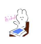天才画伯が描いたうさぎさん。（個別スタンプ：2）