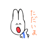 天才画伯が描いたうさぎさん。（個別スタンプ：5）
