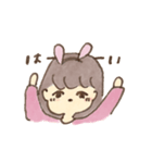 ウサギになりたい女の子（個別スタンプ：1）