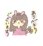ウサギになりたい女の子（個別スタンプ：3）