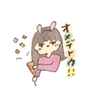 ウサギになりたい女の子（個別スタンプ：5）