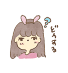 ウサギになりたい女の子（個別スタンプ：19）