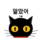 black cat tete 韓国語編（個別スタンプ：5）