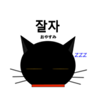 black cat tete 韓国語編（個別スタンプ：7）