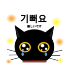 black cat tete 韓国語編（個別スタンプ：40）