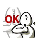 白き人々と愉快な仲間たち（個別スタンプ：1）
