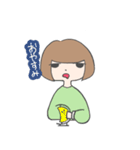 表情がわかりにくい女の子（個別スタンプ：2）