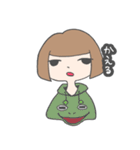 表情がわかりにくい女の子（個別スタンプ：3）