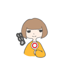 表情がわかりにくい女の子（個別スタンプ：7）