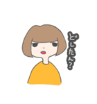 表情がわかりにくい女の子（個別スタンプ：8）
