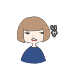 表情がわかりにくい女の子（個別スタンプ：13）