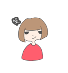 表情がわかりにくい女の子（個別スタンプ：15）
