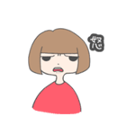 表情がわかりにくい女の子（個別スタンプ：16）