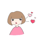 表情がわかりにくい女の子（個別スタンプ：18）