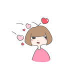 表情がわかりにくい女の子（個別スタンプ：19）