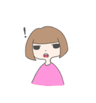 表情がわかりにくい女の子（個別スタンプ：20）