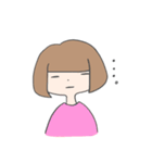 表情がわかりにくい女の子（個別スタンプ：22）